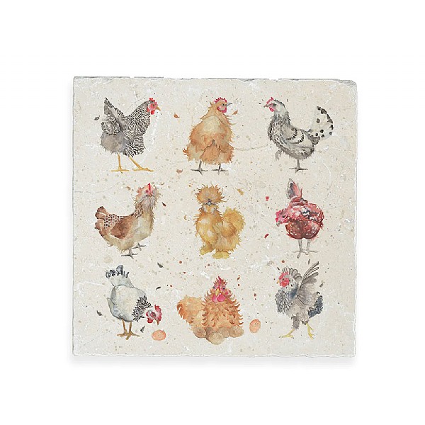 Kate of Kensington Hen Pals Large Marble Platter