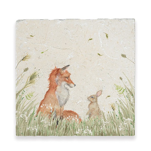 Kate of Kensington Fox & Rabbit Large Marble Platter