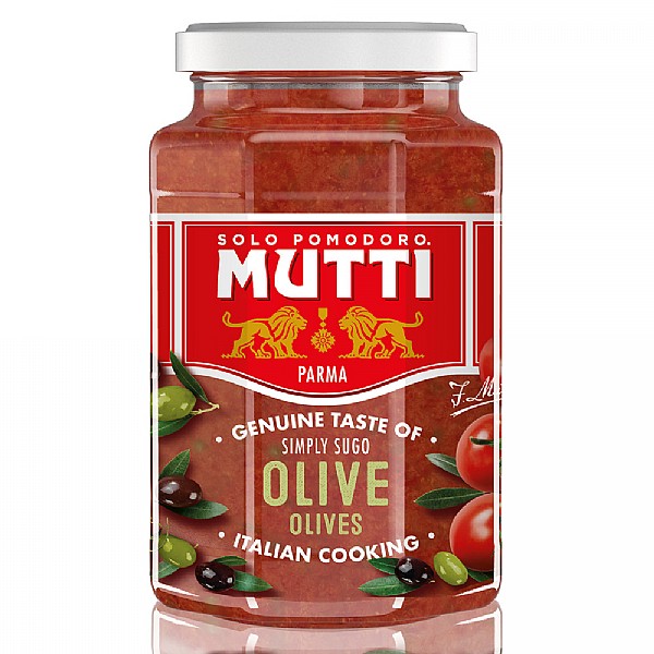 Mutti Tomato Pasta Sauce with Black & Green Olives (400g)