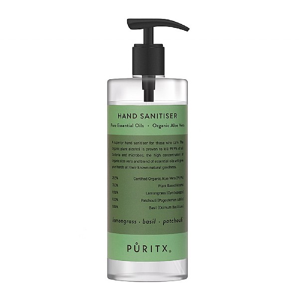 PURITX Lemongrass, Basil & Patchouli Hand Sanitiser 250ml