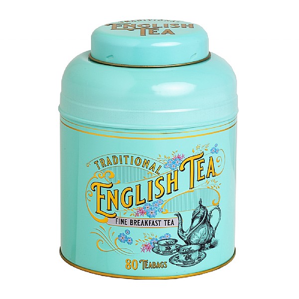 New English Teas Vintage Victorian English Breakfast Tin (Various Sizes)