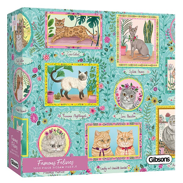 Gibsons Famous Felines 1000 Piece Jigsaw Puzzle