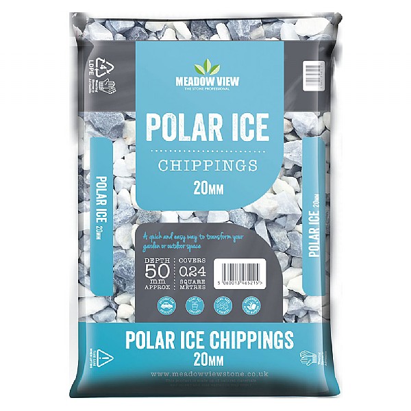 Meadow View Polar Ice Chippings 20mm - 20kg Bag