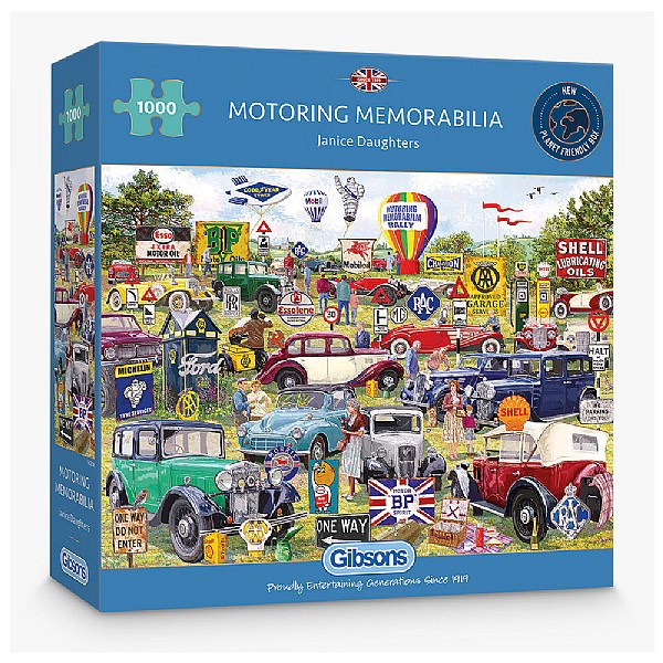 Gibsons Motoring Memorabilia 1000 Piece Jigsaw Puzzle