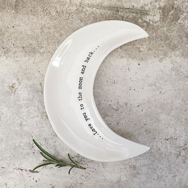 East of India 'Moon & Back' Wobbly Moon Dish