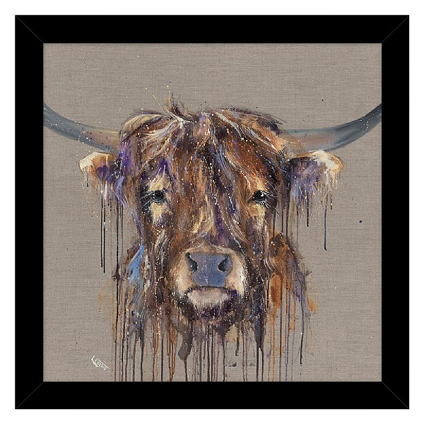 'Sid' Highland Cow 33x33cm