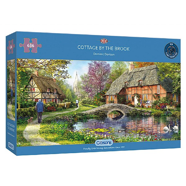 Gibsons Cottage by the Brook 636 Piece Jigsaw Puzzle