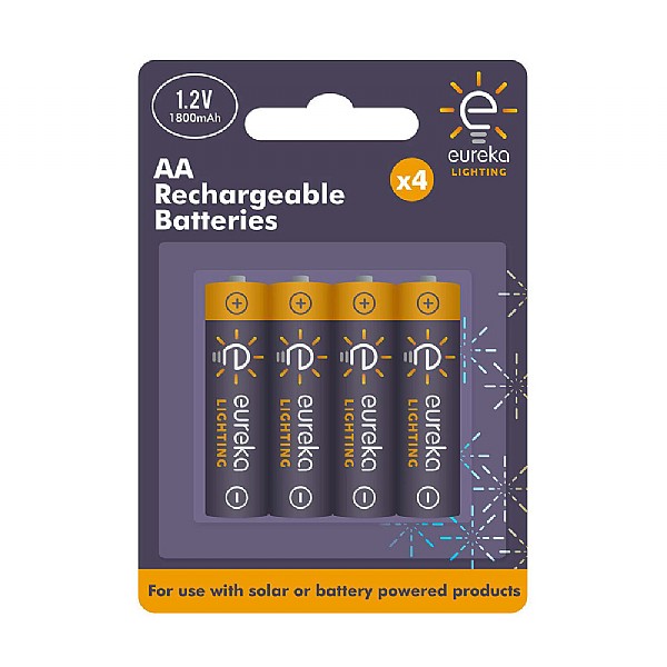 Eureka Rechargeable AA Batteries (Pack of 4)