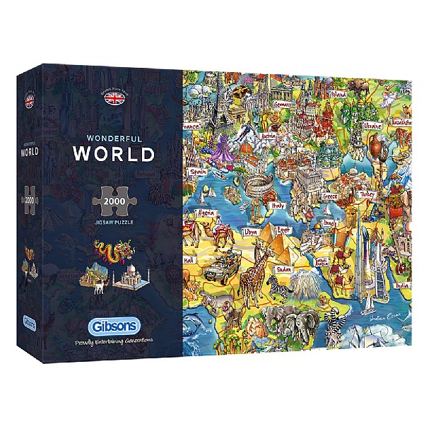 Gibsons Wonderful World 2000 Piece Jigsaw Puzzle
