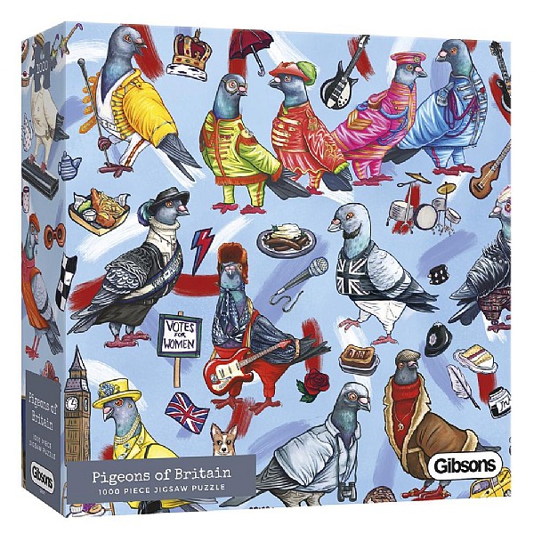 Gibsons Pigeons of Britain 1000 Piece Jigsaw Puzzle