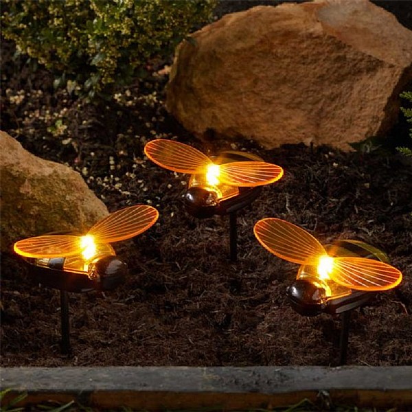 Smart Solar Bee Solar Decor Stake Light (Pack of 3)