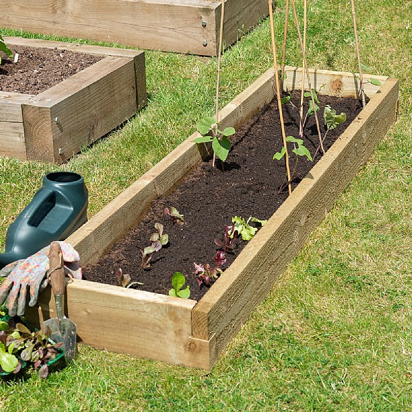 Deluxe Extra Deep Wooden Raised Vegetable Bed 1.8x.0.9mtr Raised