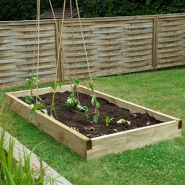 Deluxe Extra Deep Wooden Raised Vegetable Bed 1.8x.0.9mtr Raised Vegetable Beds bs Garden