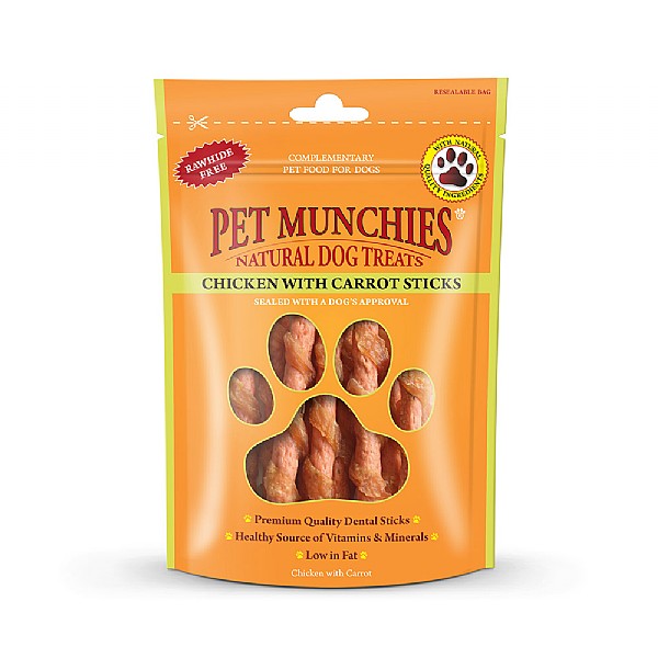 Pet Munchies Natural Chicken with Carrot Sticks 80g