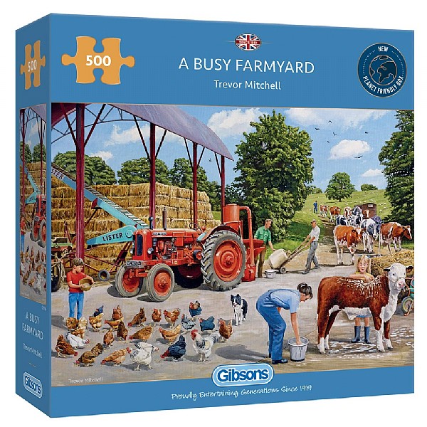 Gibsons A Busy Farmyard 500 Piece Jigsaw Puzzle