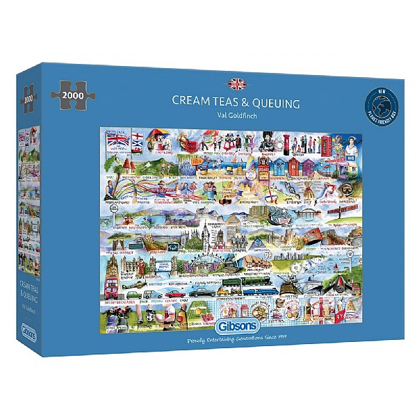 Gibsons Cream Teas & Queuing 2000 Piece Jigsaw Puzzle