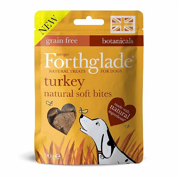 Forthglade Grain Free Turkey Soft Bites Dog Treats 90g