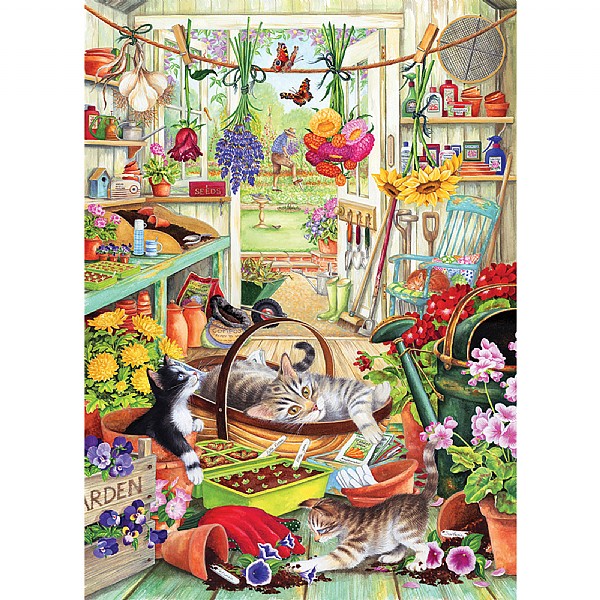 Allotment Kittens 1000 Piece Jigsaw Puzzle
