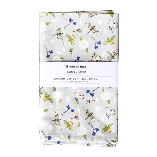 Toasted Crumpet Dragonfly Pure Tea Towel