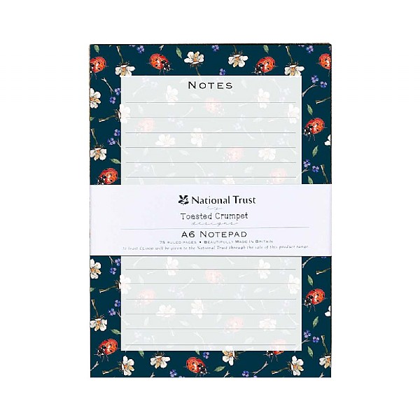 Toasted Crumpet Ladybird Noir A6 Jotter pad