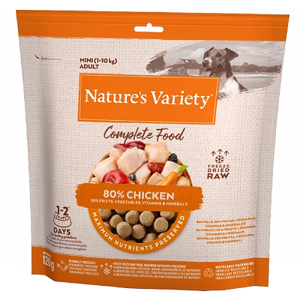 Natures Variety Chicken Dinner Freeze Dried Complete Dog Food (120g)