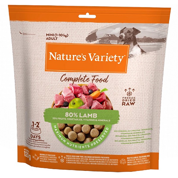 Natures Variety Lamb Dinner Freeze Dried Complete Dog Food (120g)