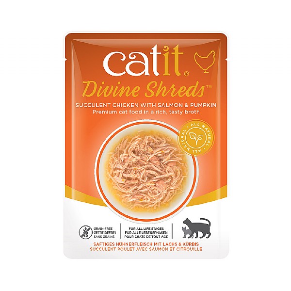 Catit Divine Chicken with Salmon Shreds 75g