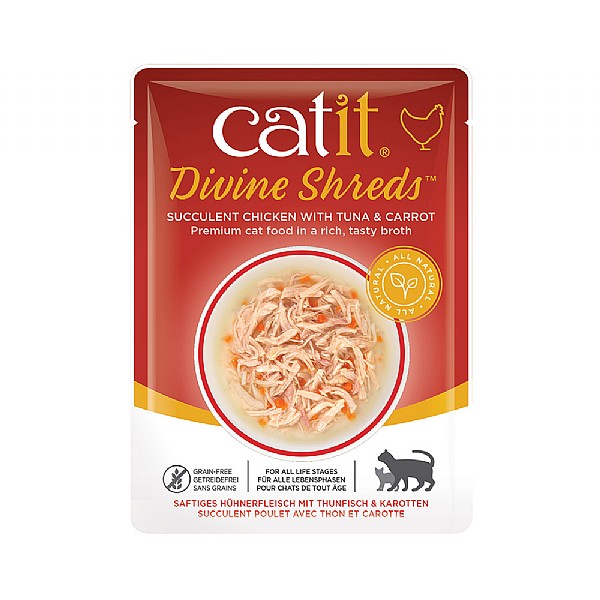 Catit Divine Chicken with Tuna Shreds 75g