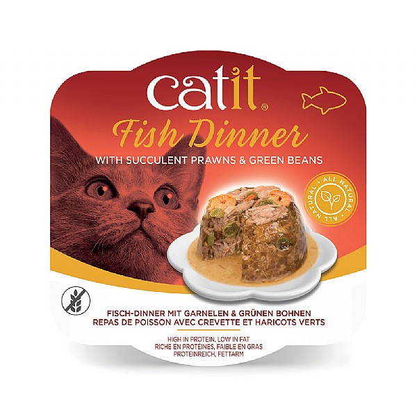Catit Fish Dinner Prawn & Green Beans 80g