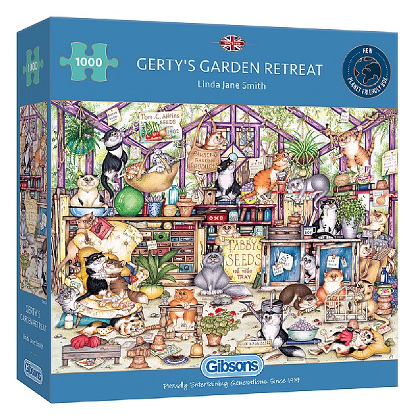 Gibsons Gertys Garden Retreat 1000 Piece Jigsaw Puzzle