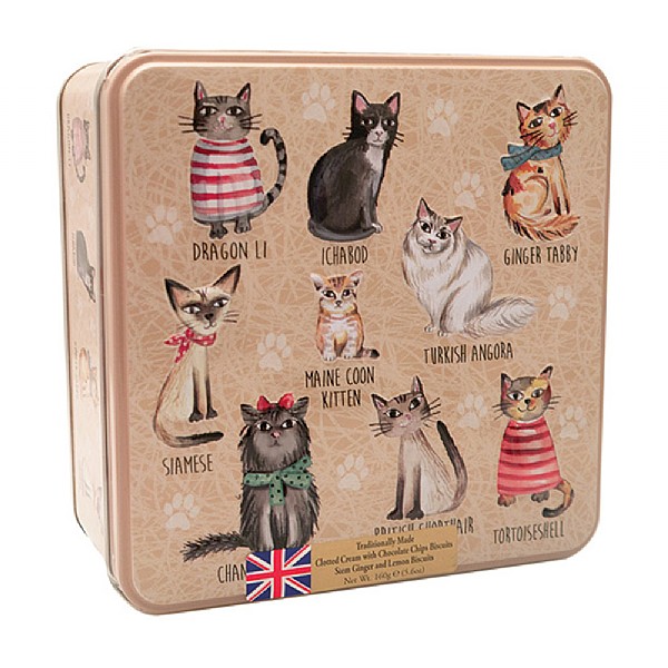 Grandma Wild's Square Cats Jumpers Biscuit Tin 160g