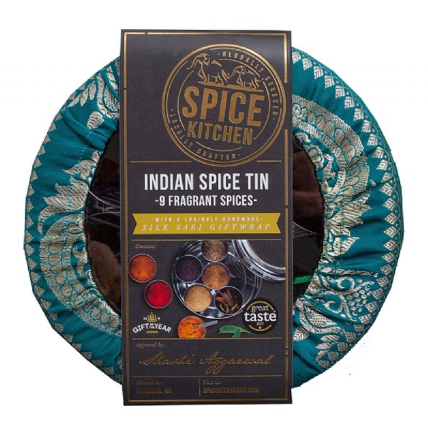 Spice Kitchen Indian Spice Tin with Silk Wrap 800g