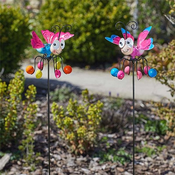 Smart Solar Barmy Flutter Spinner Border Stake (Assorted Designs)