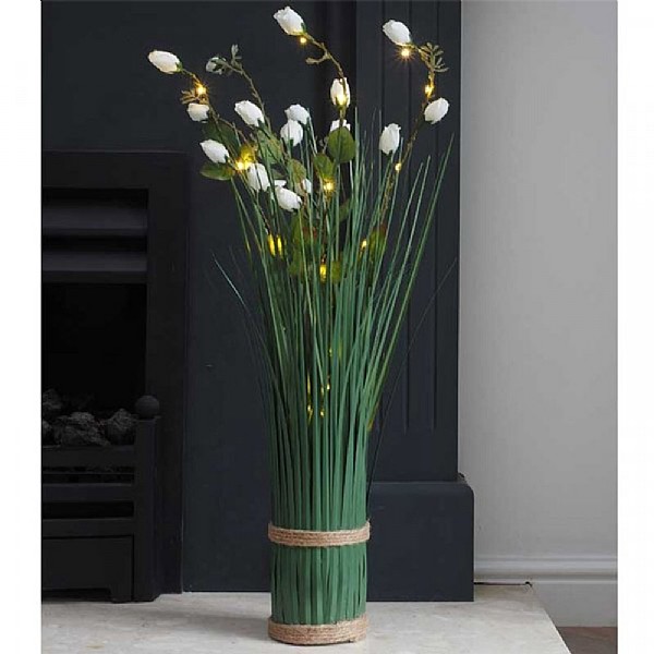 Sweetheart Rose In-Lit Artificial Bouquet 70cm