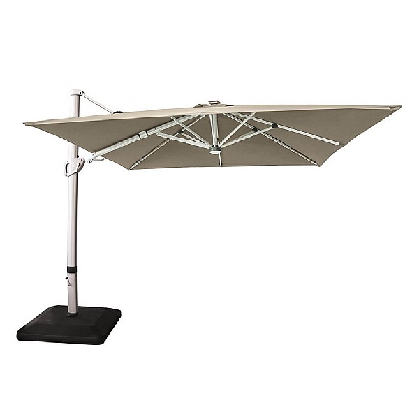 Hartman Caribbean 3m Square Cantilever Parasol with Lights - Natural