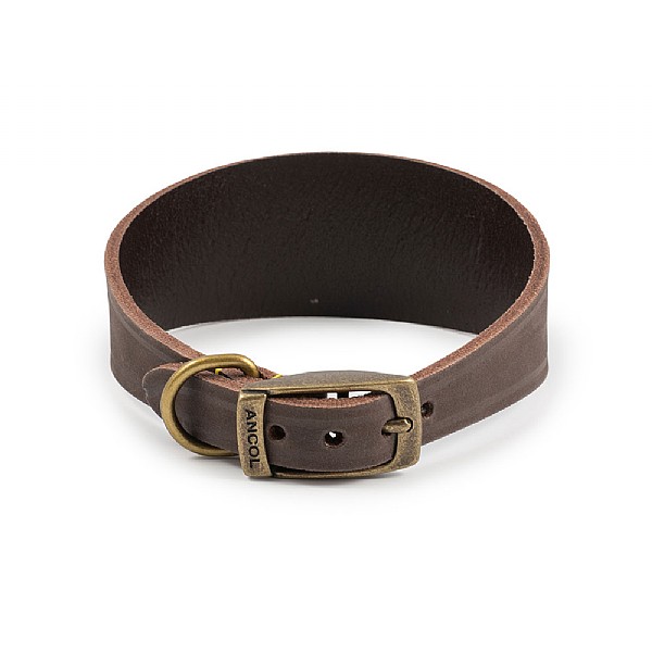 Ancol Timberwolf Whippet Leather Collar 30-34cm Sable