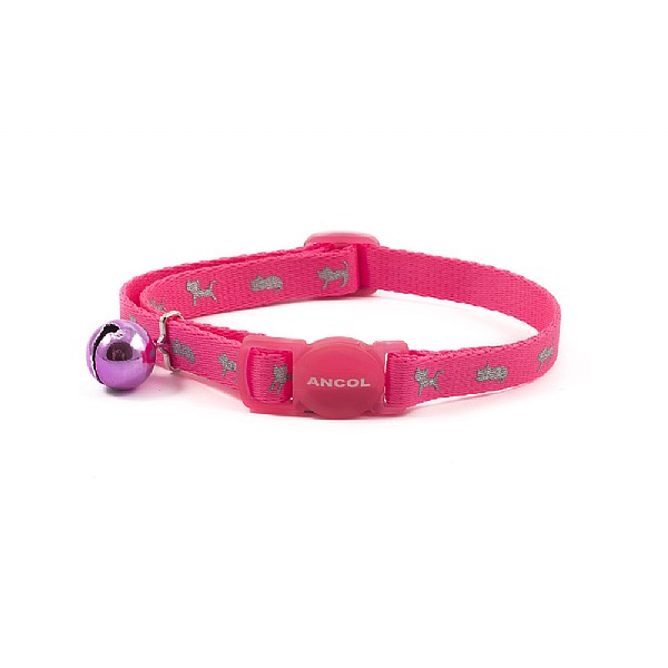 Ancol Hi-Vis Safety Kitten Collar Pink