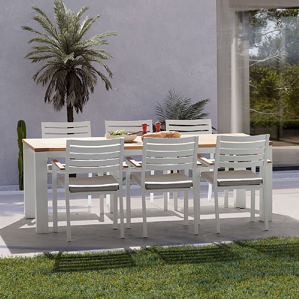Kettler Elba Rectangular Set - White