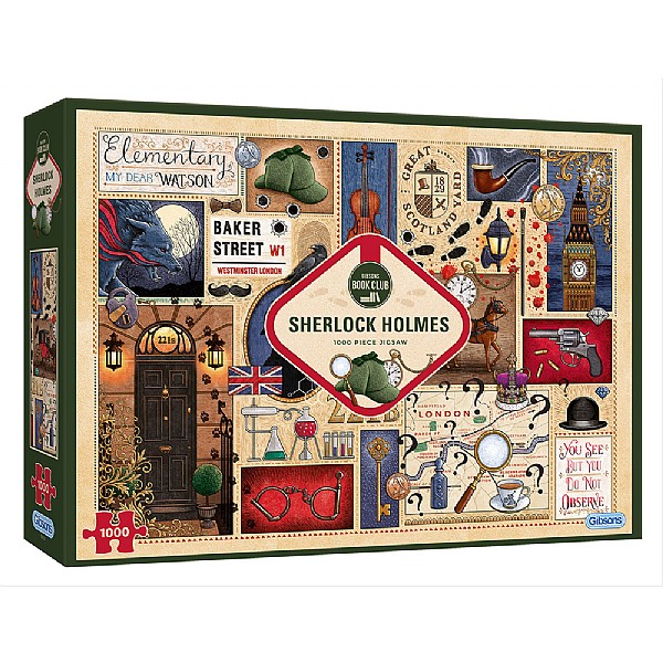 Gibsons Book Club Sherlock Holmes 1000 Piece Jigsaw Puzzle