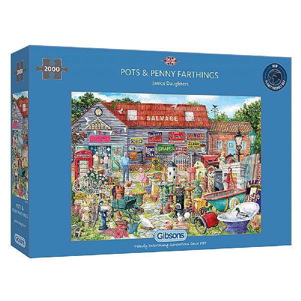 Gibsons Pots and Penny Farthings 2000 Piece Jigsaw Puzzle