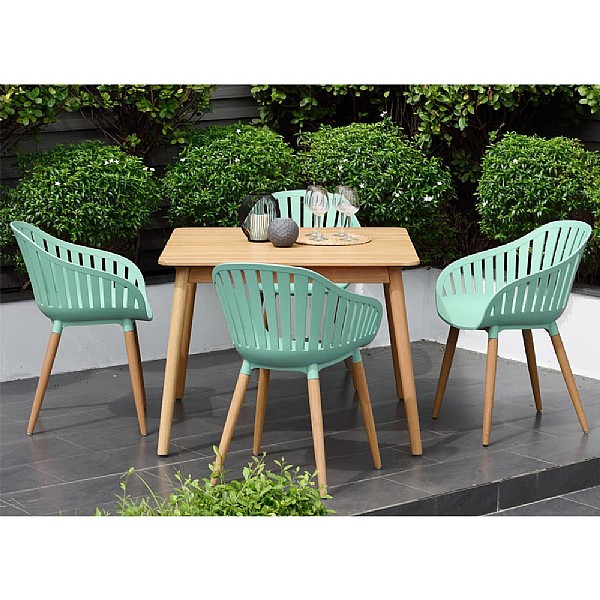 Lifestyle Garden Nassau 4 Seater Dining Set - Mint Green
