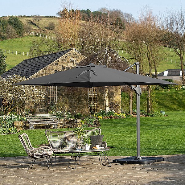 Pacific Lifestyle Challenger T2 3.5 x 2.6m Oblong Anthracite Parasol