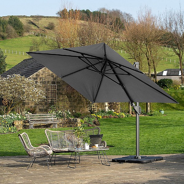 Pacific Lifestyle Challenger T2 3.5 x 2.6m Oblong Taupe Parasol