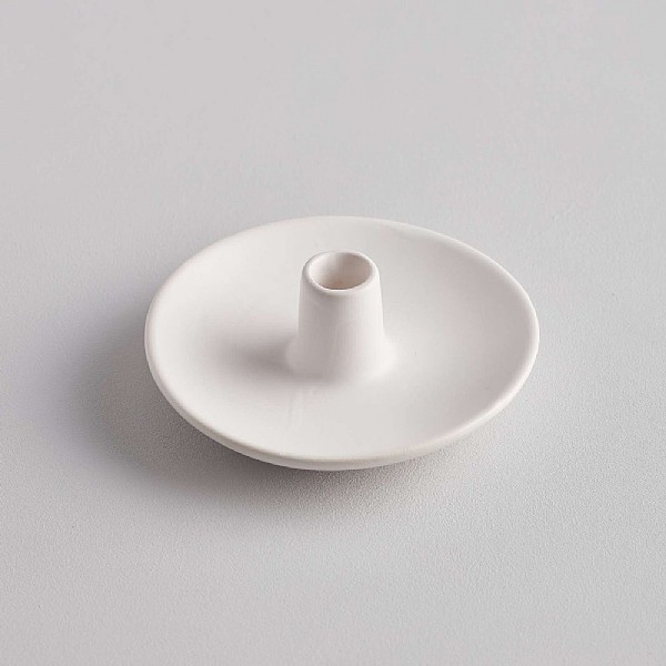 St Eval Small Candle Holder Matte White