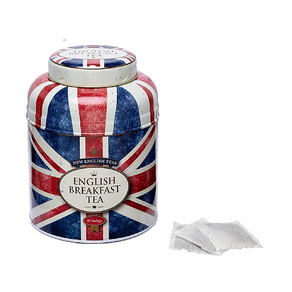 New English Teas Jubilee Union Jack English Breakfast Tin 80 Bags 160g