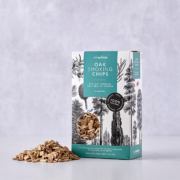 Hot Smoked Oak Smoking Chips 400g