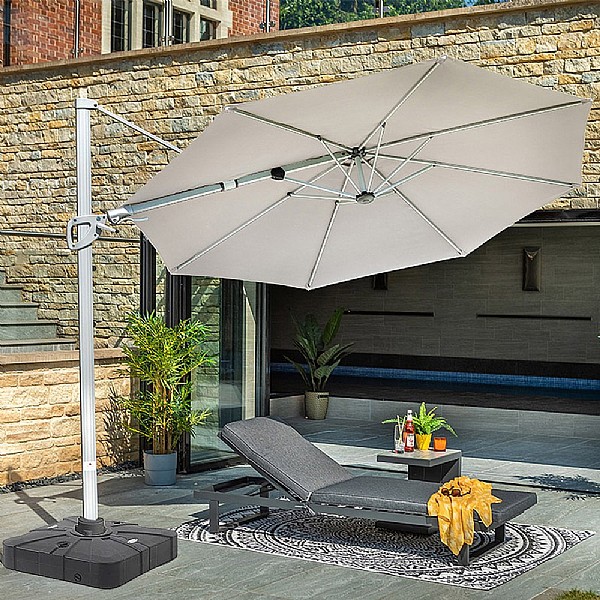 Hartman Pacific 3m Round Cantilever Parasol - Natural