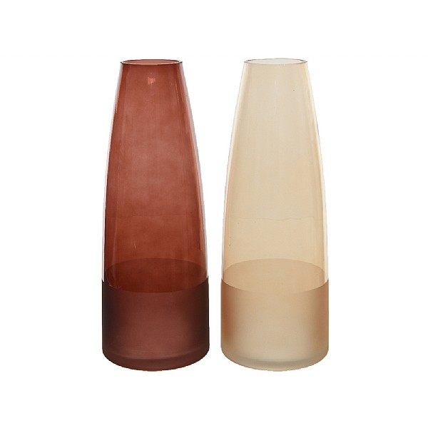 Frosted Glass Vase 40cm (Assorted Designs)