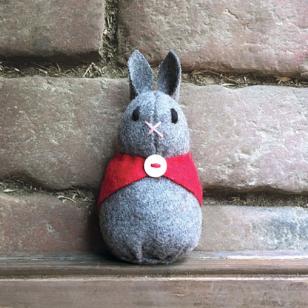 East of India Rabbit With Red Cape Beatrice Ornament