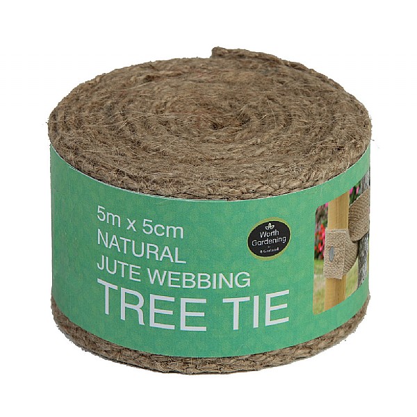 Garland 5m x 5cm Natural Jute Webbing Tree Tie (Loose)